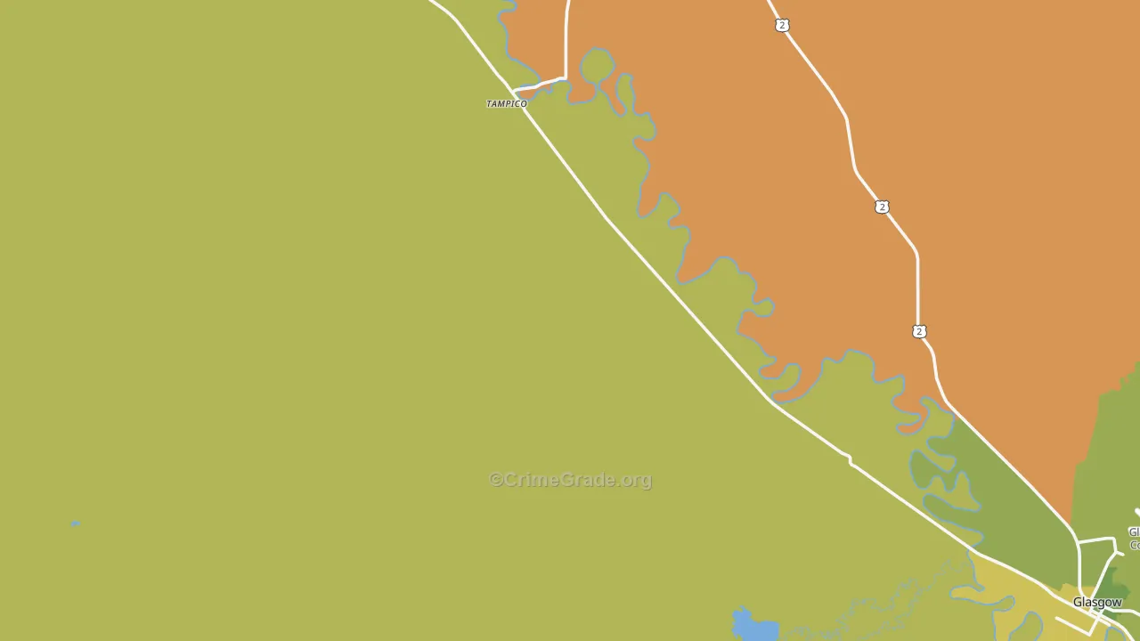 Tampico, MT Map of Murder Rates
