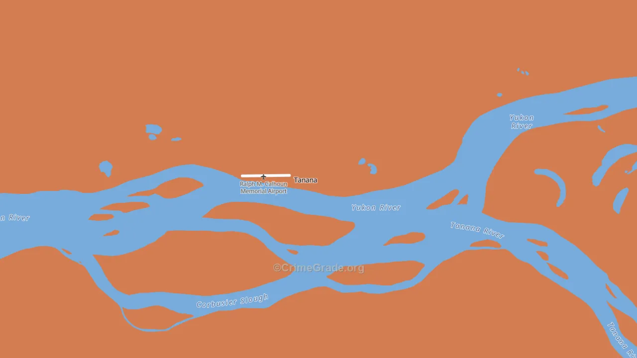 Tanana, AK Map of Murder Rates