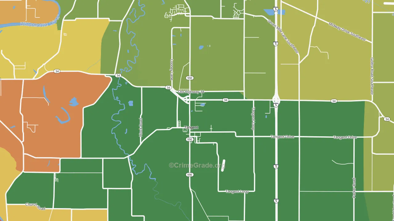 Tangent, OR Map of Murder Rates