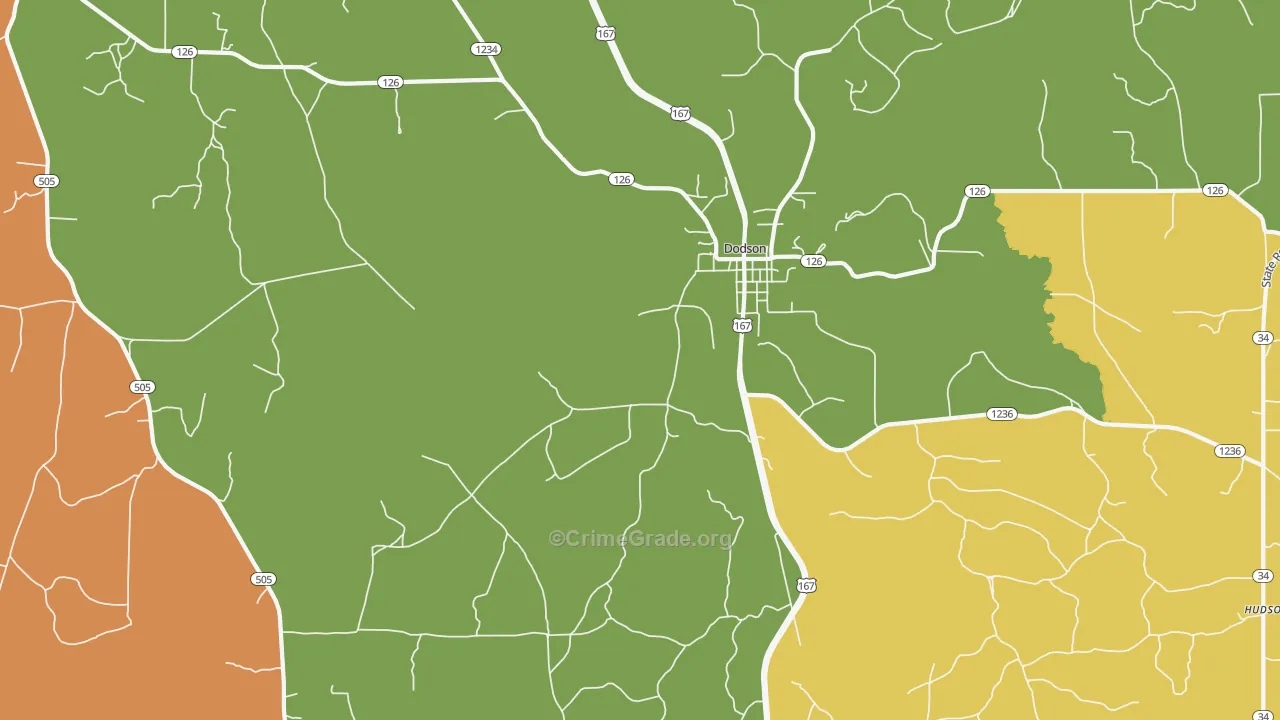Tannehill, LA Map of Murder Rates
