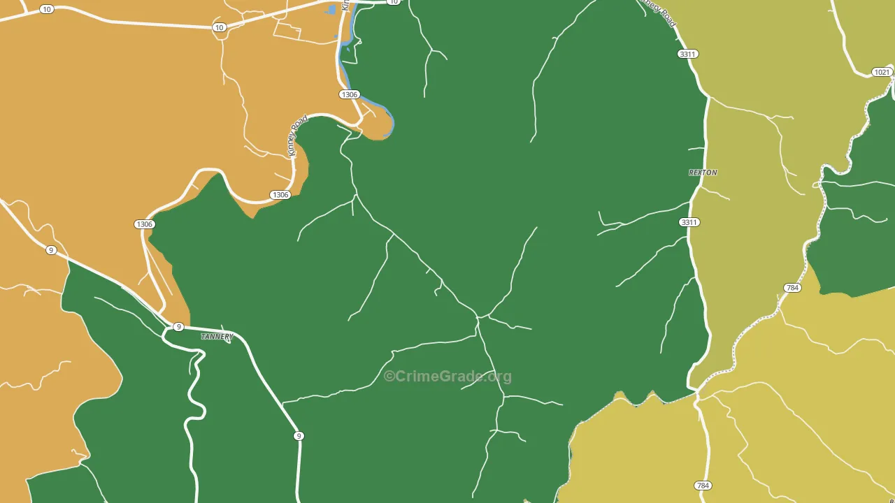 Tannery, KY Map of Murder Rates