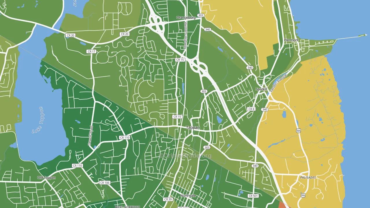 Tappan, NY Map of Murder Rates