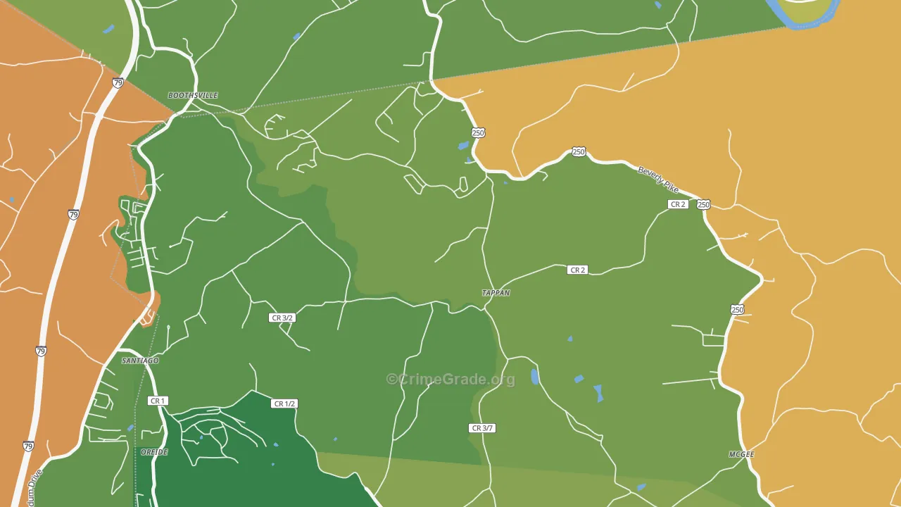 Tappan, WV Map of Murder Rates