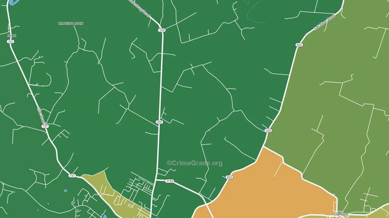 Tar Hill, KY Map of Murder Rates