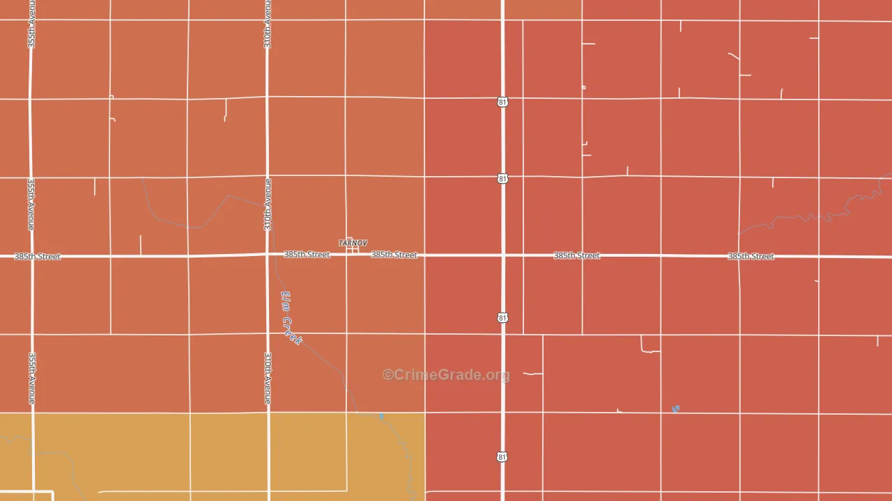 Tarnov, NE Map of Murder Rates