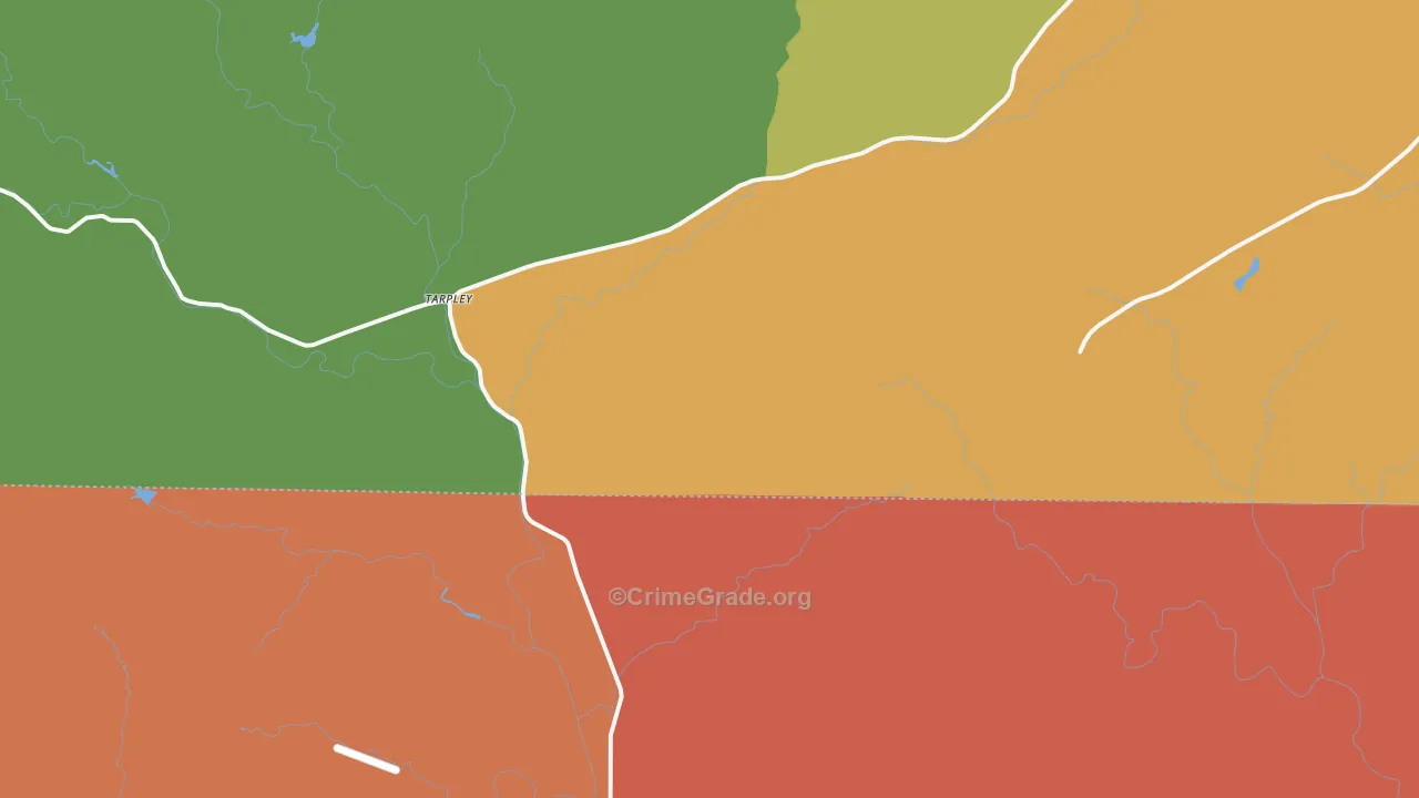 Tarpley, TX Map of Murder Rates
