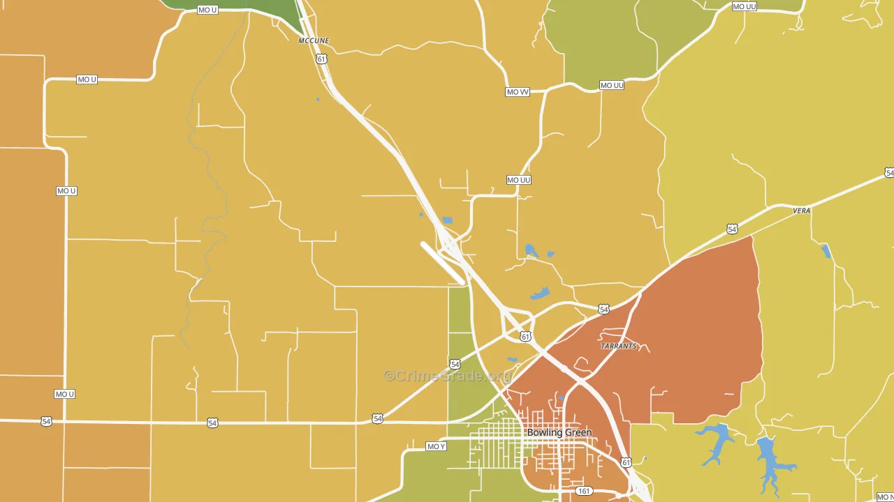Tarrants, MO Map of Murder Rates