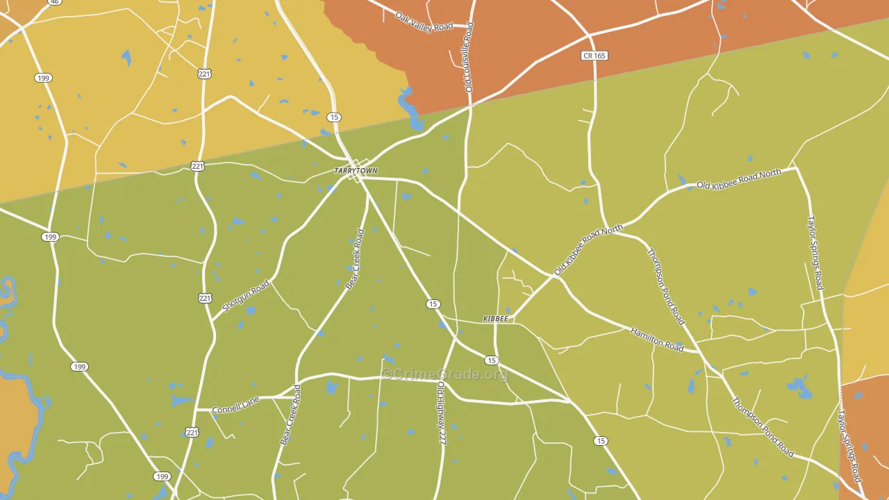 Tarrytown, GA Map of Murder Rates
