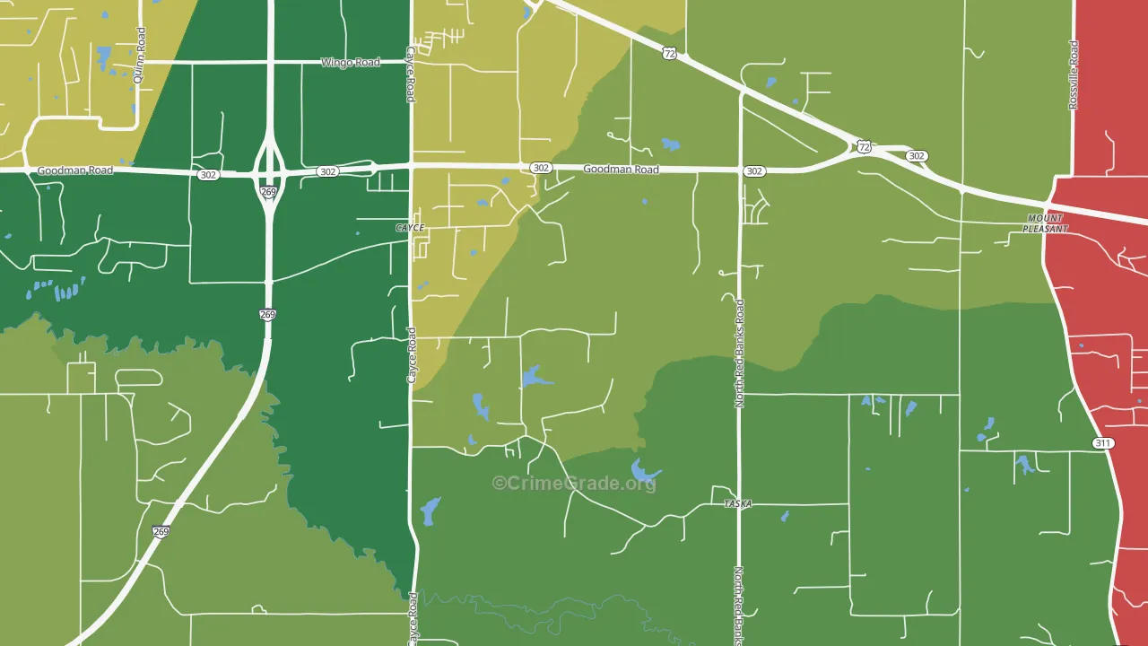 Taska, MS Map of Murder Rates