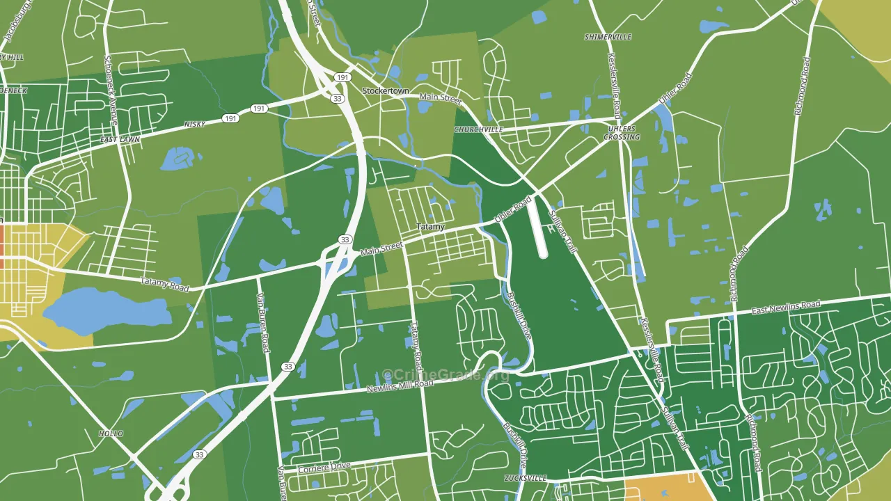 Tatamy, PA Map of Murder Rates