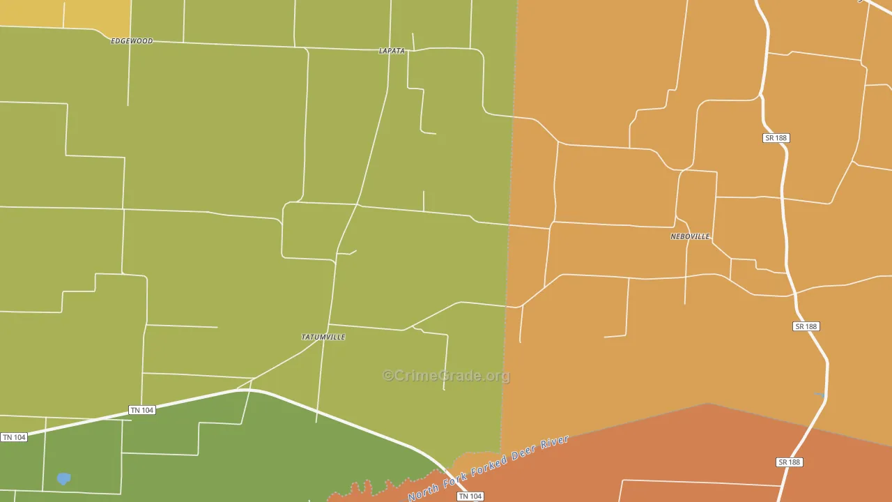 Tatumville, TN Map of Murder Rates