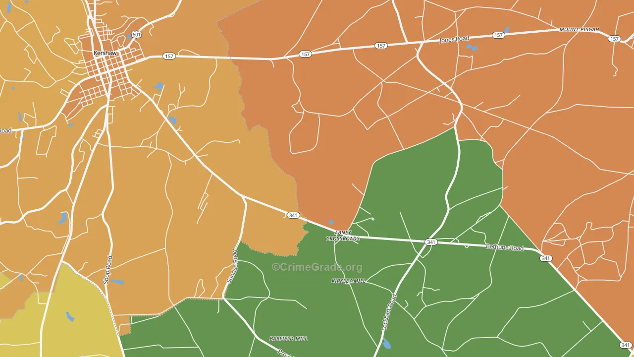 Taxahaw, SC Map of Murder Rates
