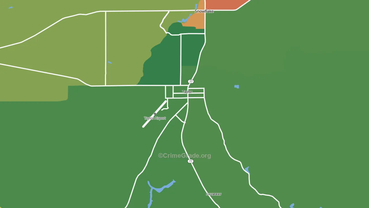 Taylor, AZ Map of Murder Rates