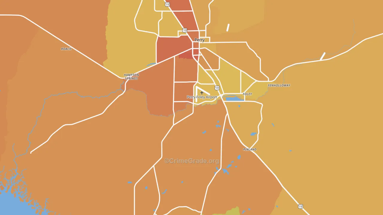 Taylor County, FL Map of Murder Rates
