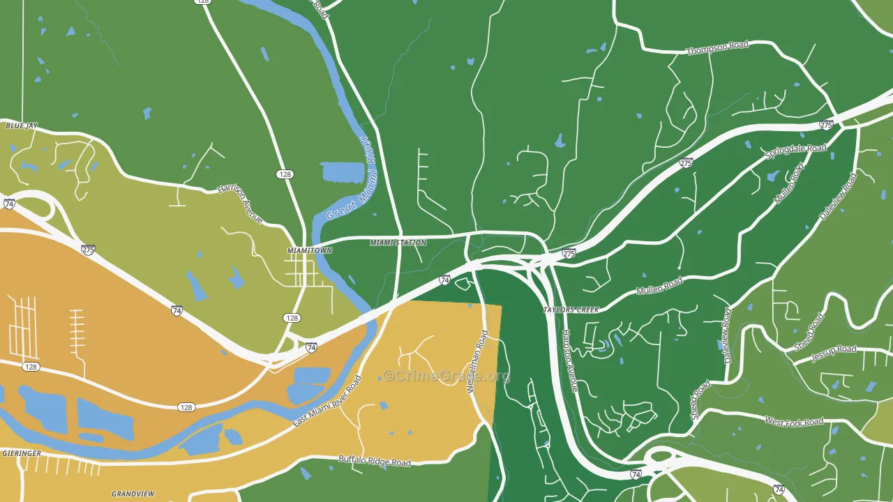 Taylor Creek, OH Map of Murder Rates