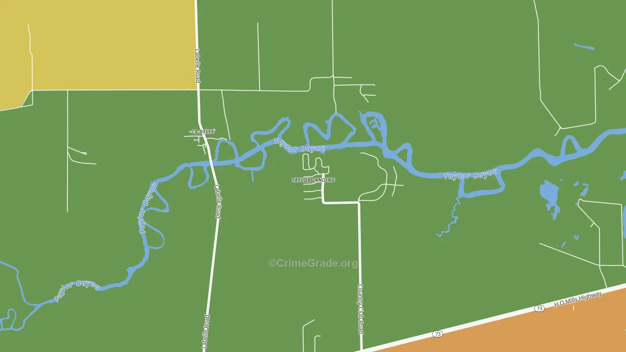 Taylor Landing, TX Map of Murder Rates