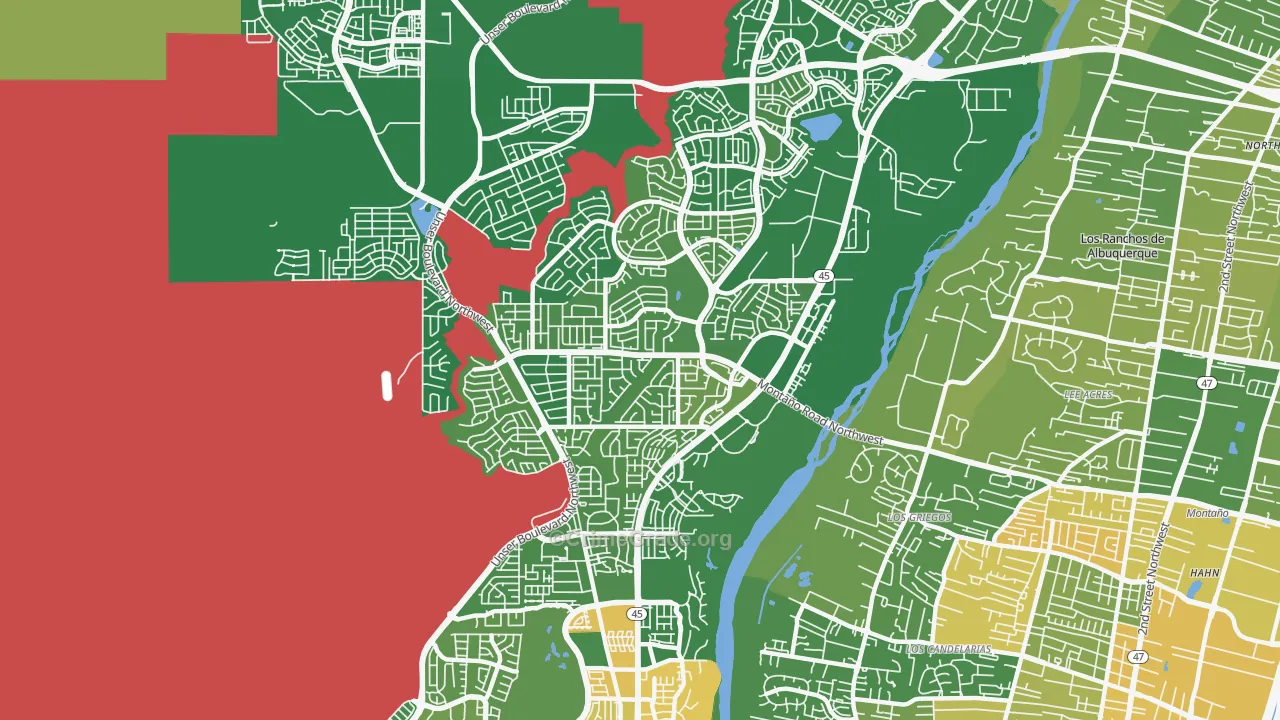 Taylor Ranch, Albuquerque, NM Map of Murder Rates