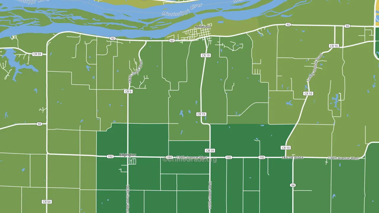 Taylor Ridge, IL Map of Murder Rates