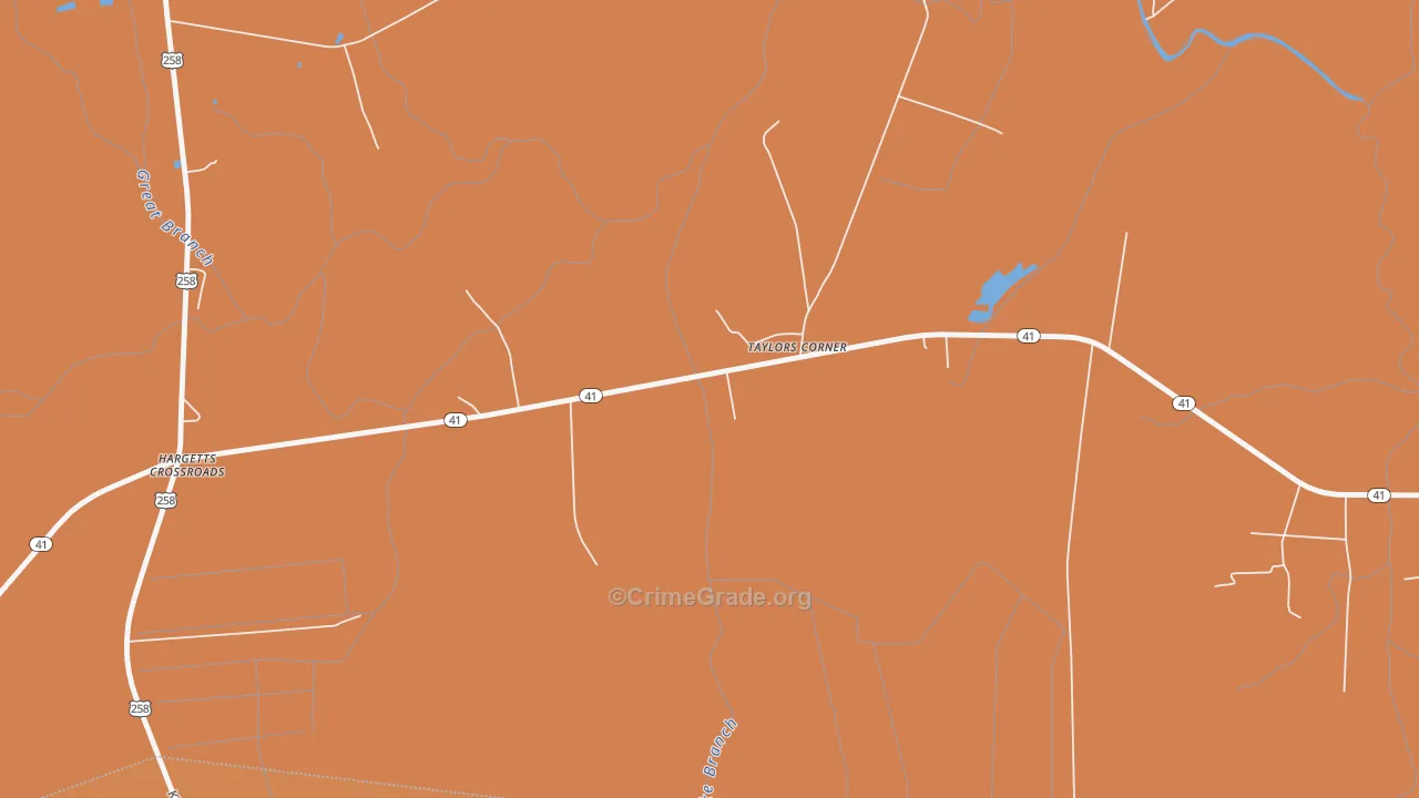 Taylors Corner, NC Map of Murder Rates