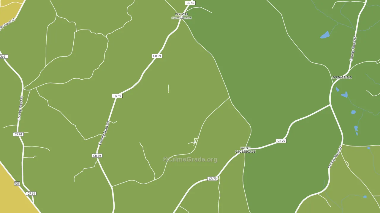 Taylors Crossroads, AL Map of Murder Rates