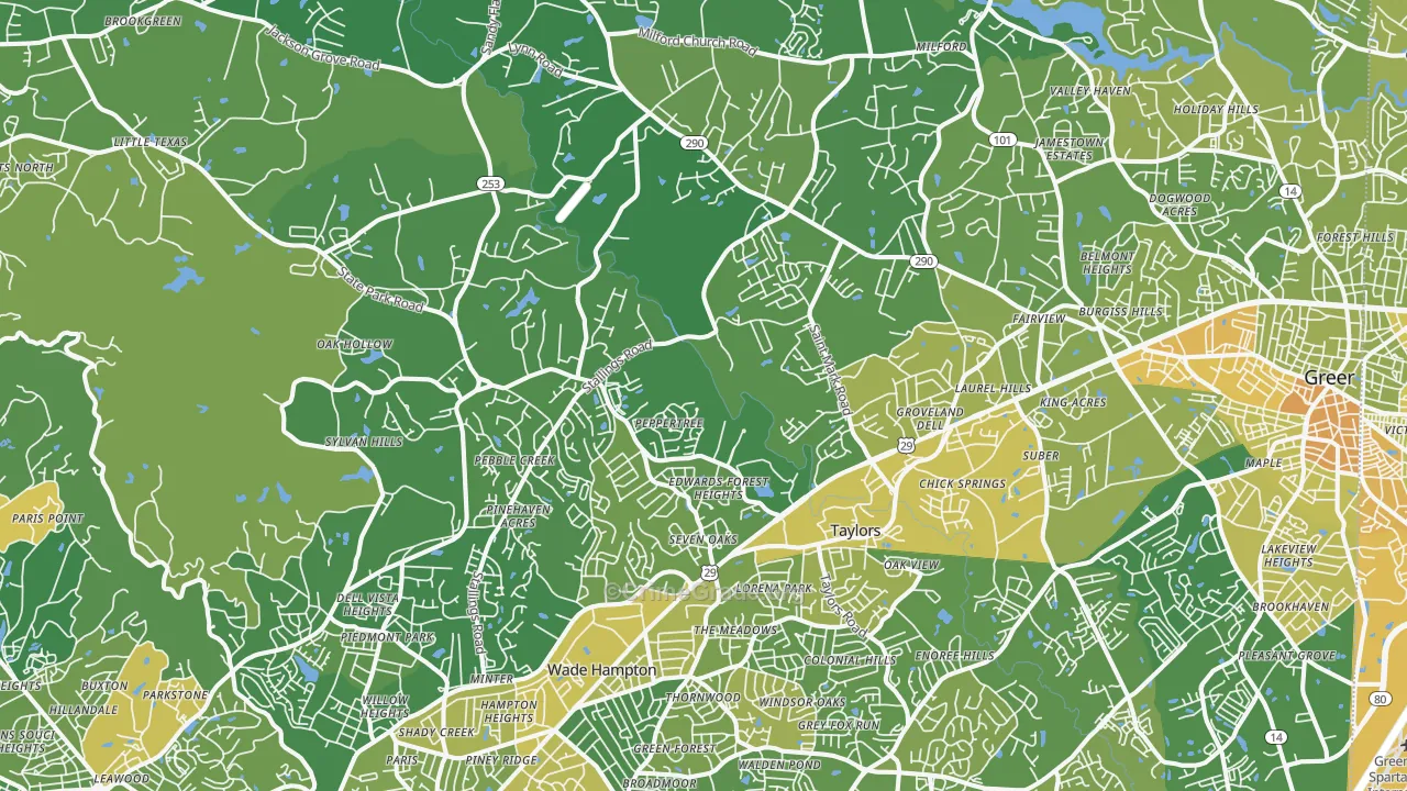 Taylors, SC Map of Murder Rates
