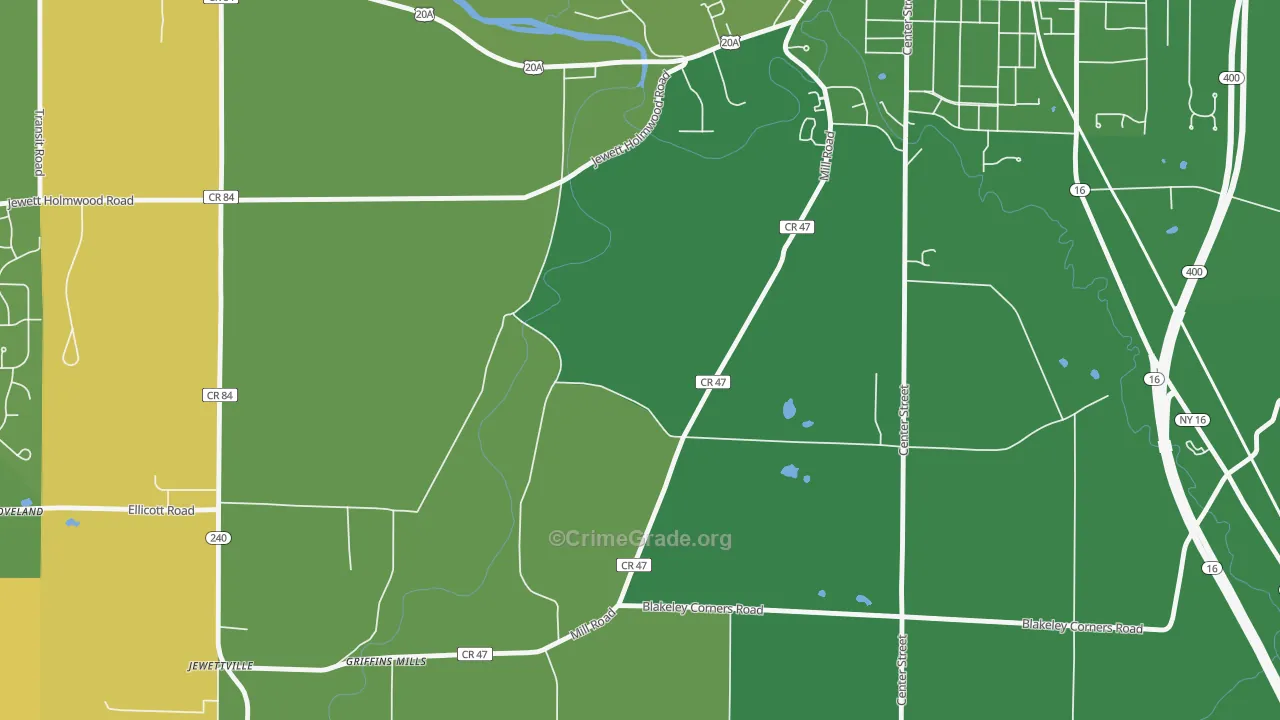 Taylorshire, NY Map of Murder Rates
