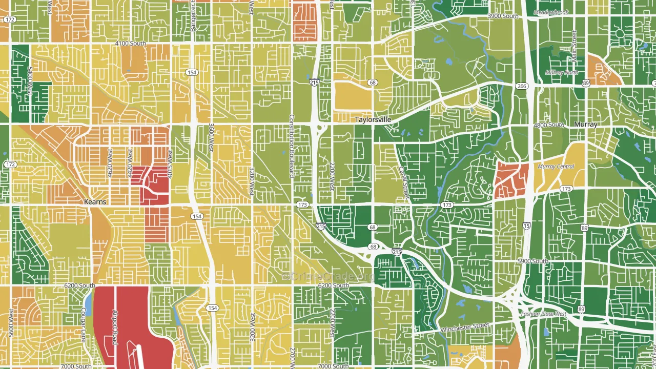 Taylorsville, UT Map of Murder Rates