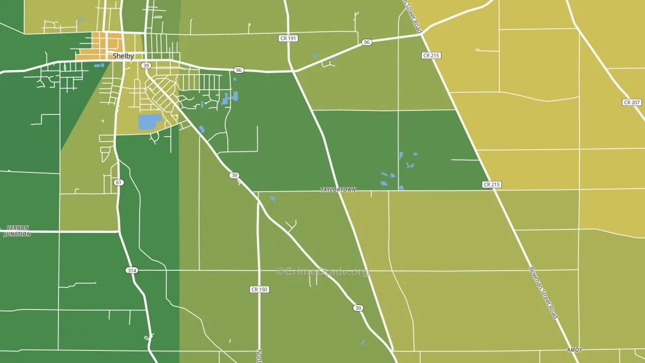 Taylortown, OH Map of Murder Rates