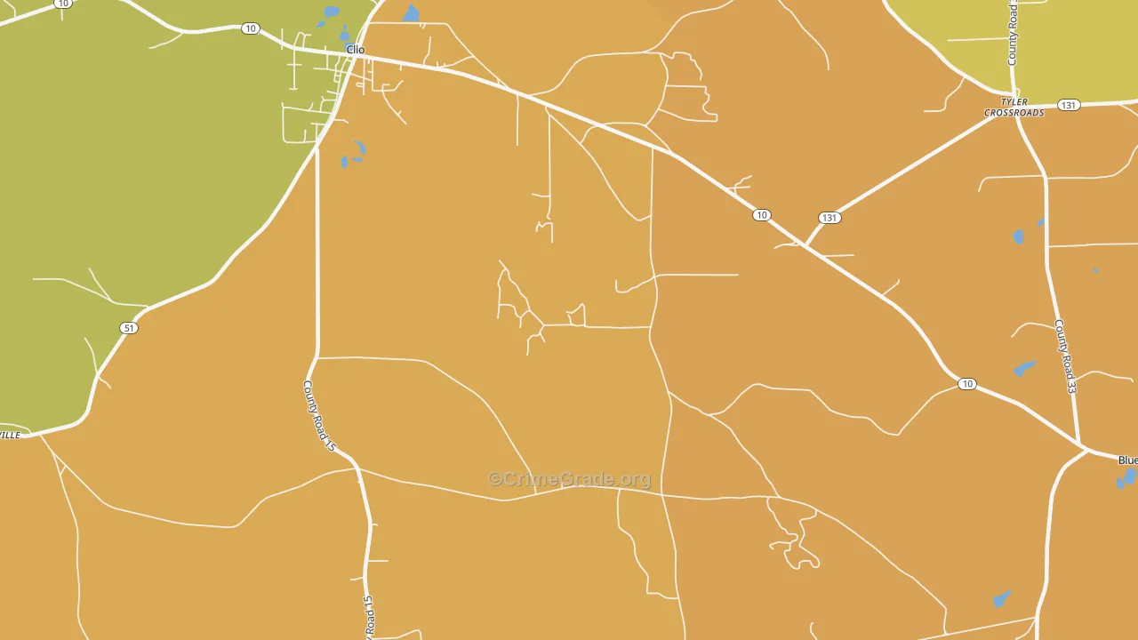 Teals Crossroads, AL Map of Murder Rates