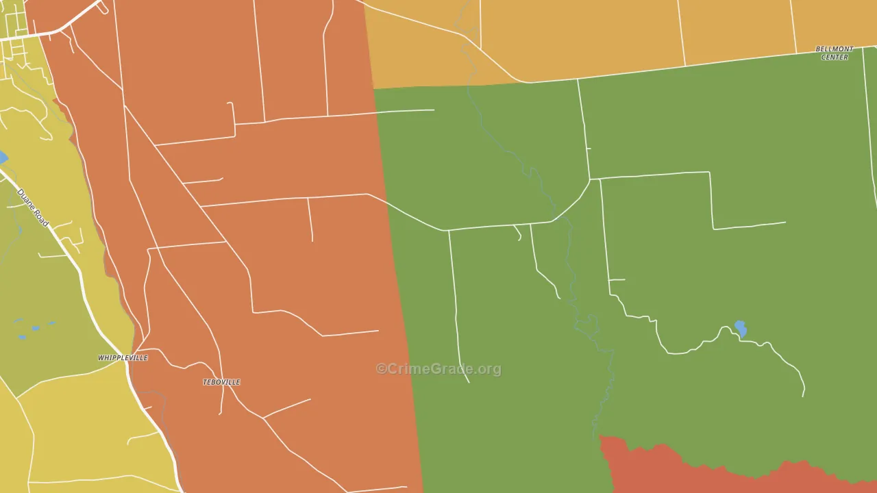 Teboville, NY Map of Murder Rates