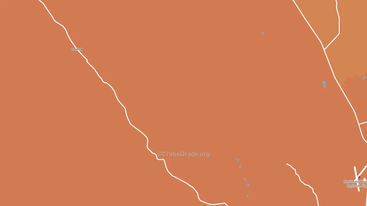 Teckla, WY Map of Murder Rates