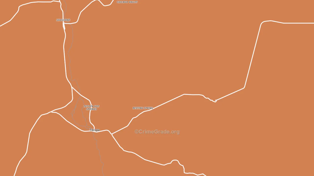 Tecopa, CA Map of Murder Rates