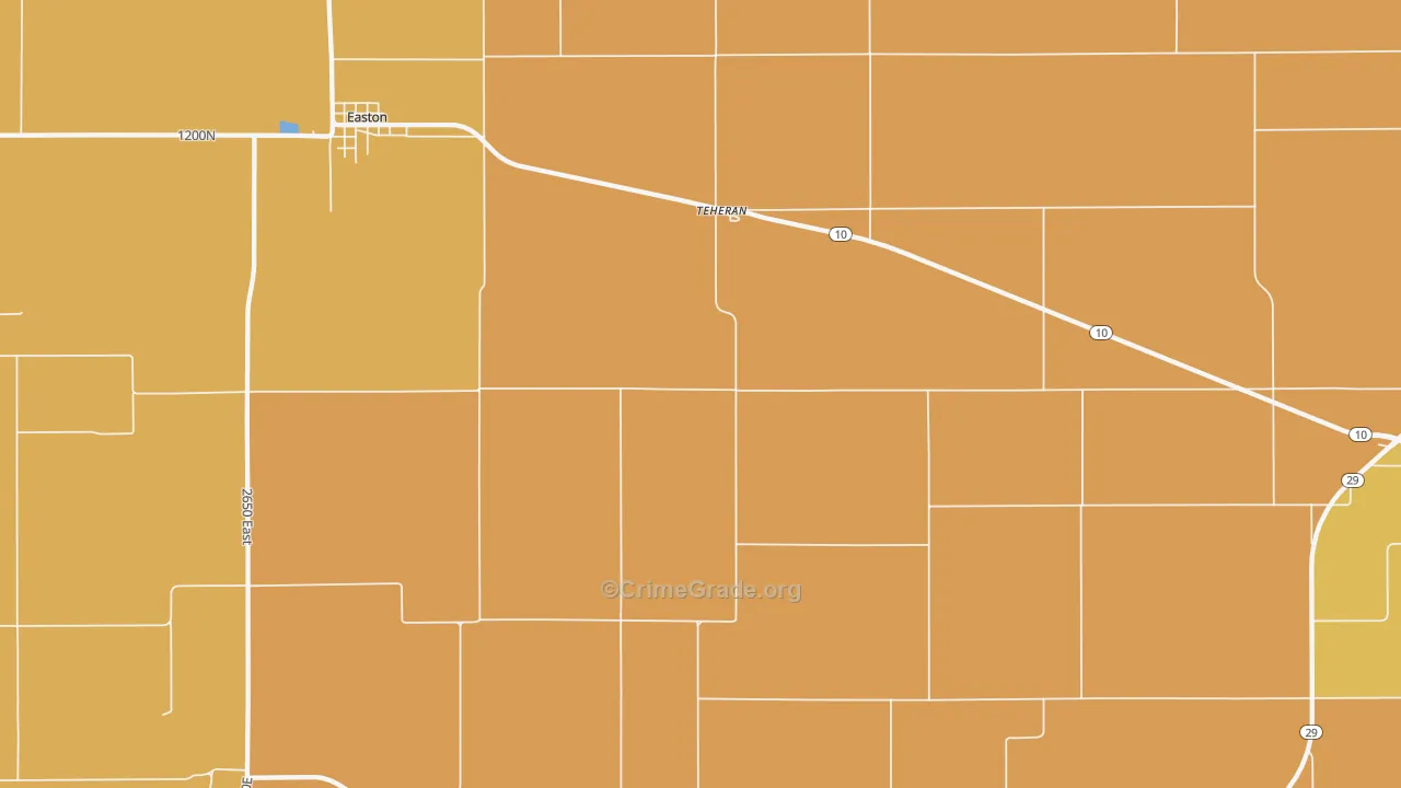 Teheran, IL Map of Murder Rates