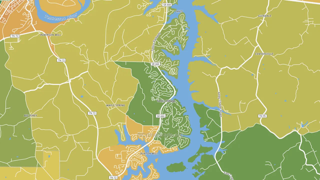 Tellico Village, TN Map of Murder Rates