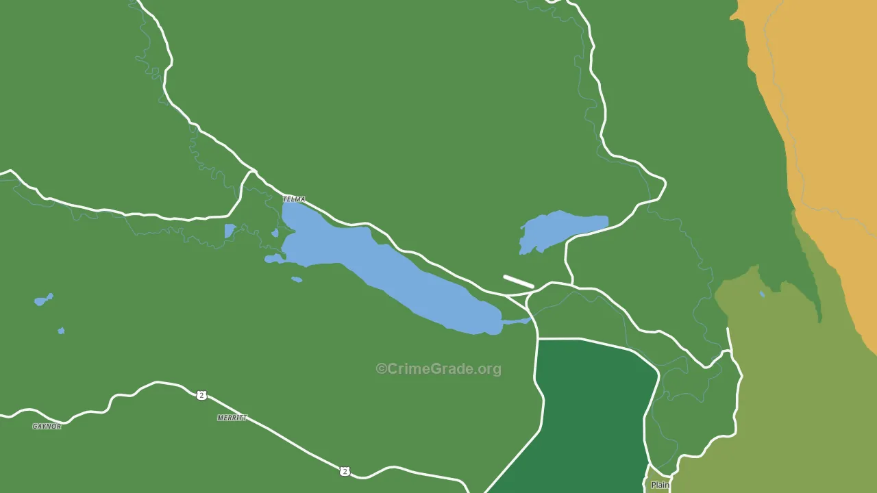 Telma, WA Map of Murder Rates