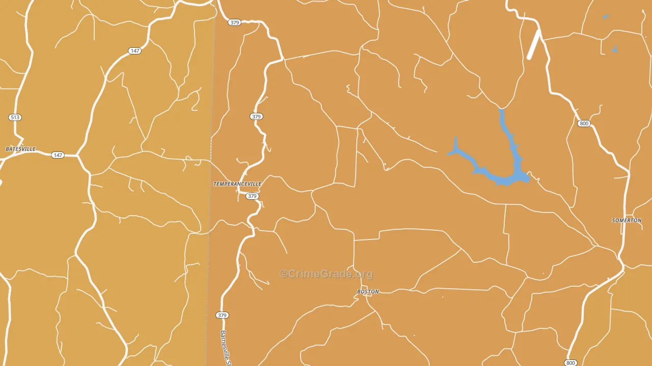 Temperanceville, OH Map of Murder Rates