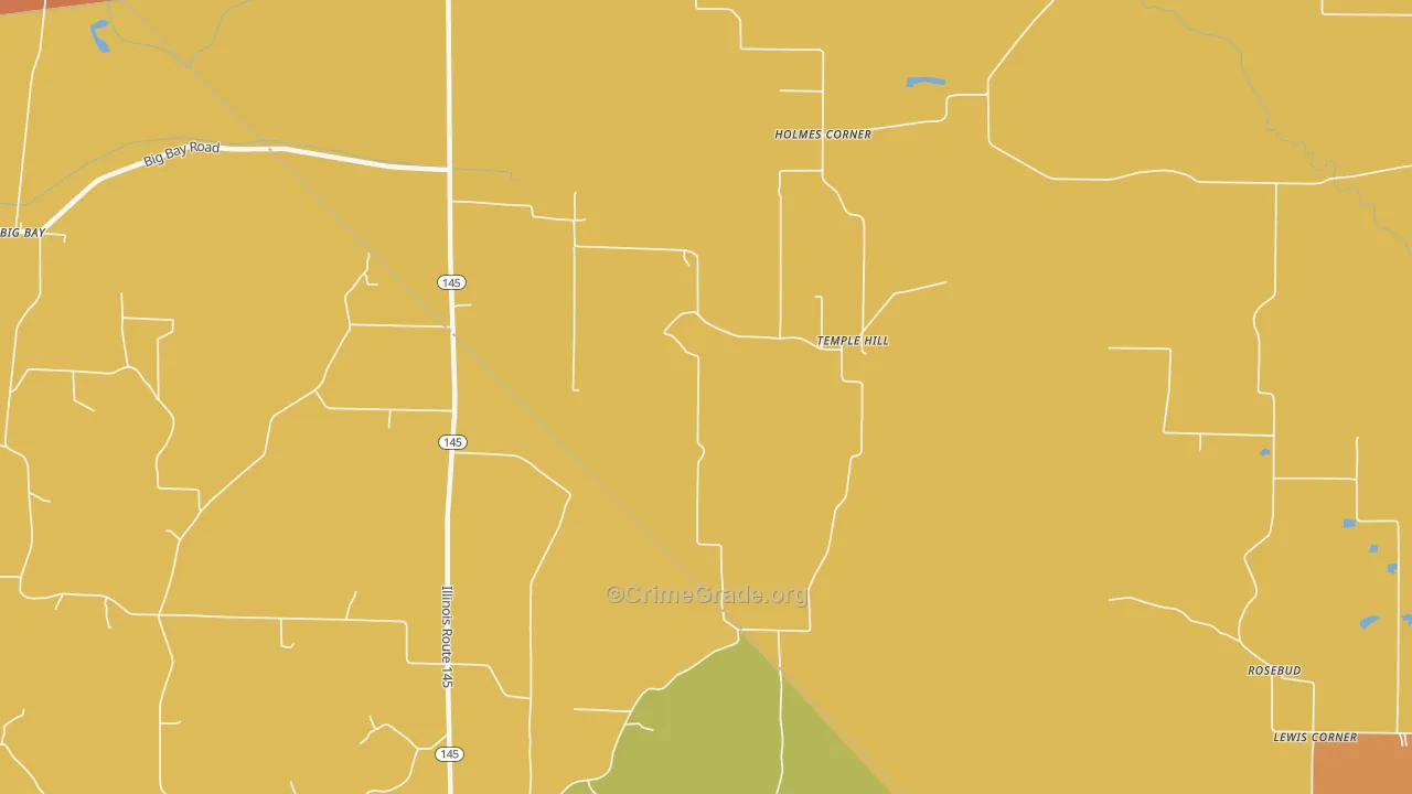 Temple Hill, IL Map of Murder Rates