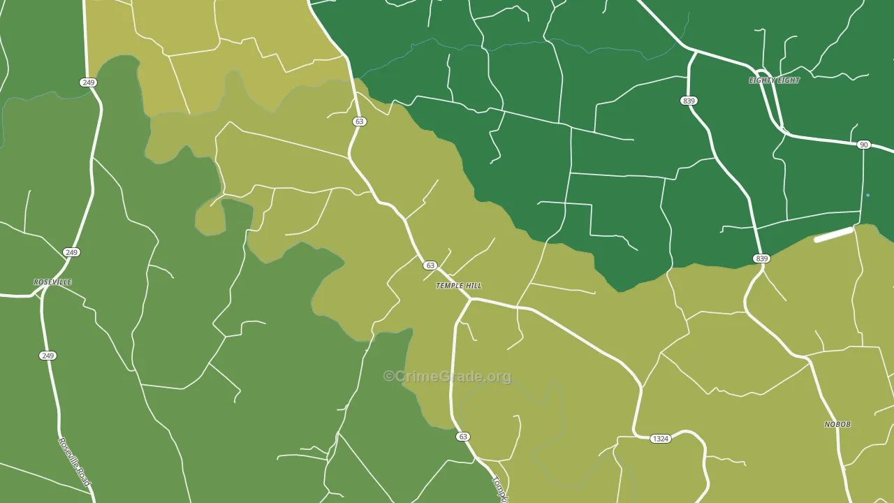 Temple Hill, KY Map of Murder Rates