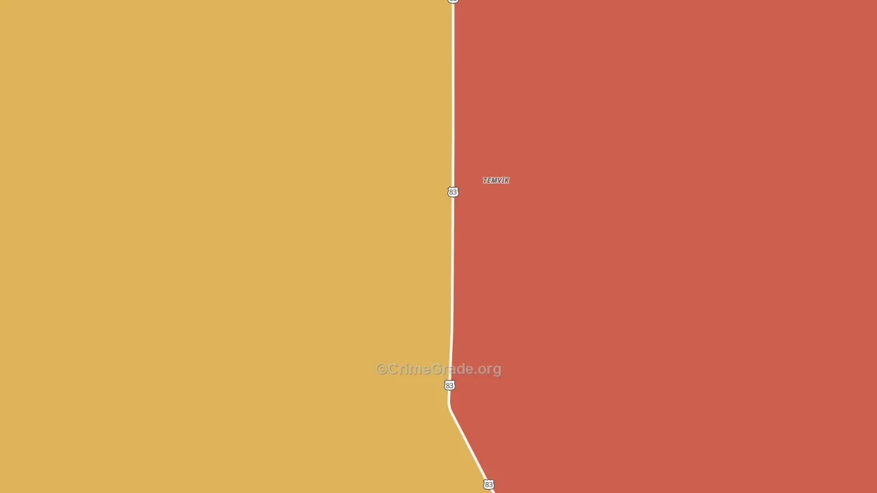 Temvik, ND Map of Murder Rates