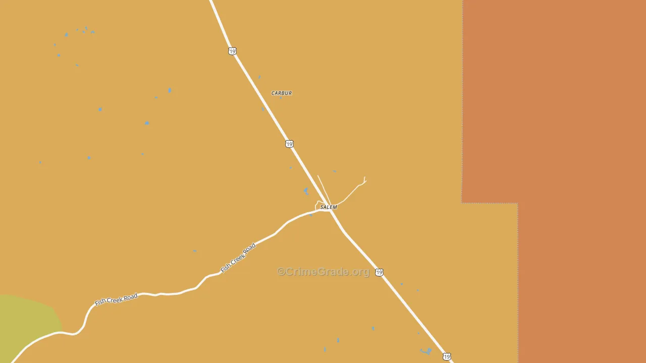 Tennille, FL Map of Murder Rates
