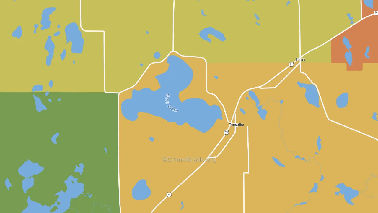 Tenstrike, MN Map of Murder Rates