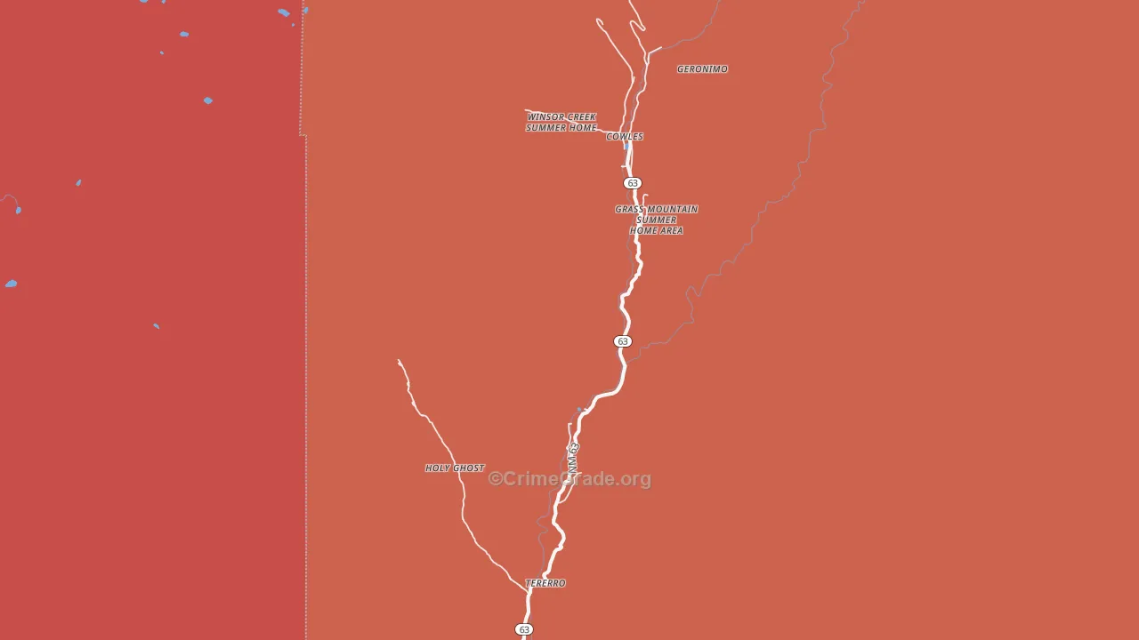 Tererro, NM Map of Murder Rates