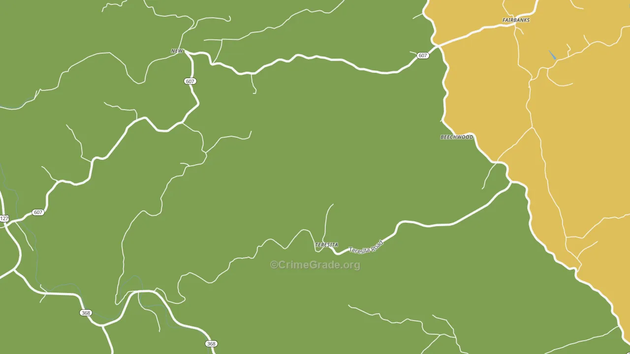 Teresita, KY Map of Murder Rates