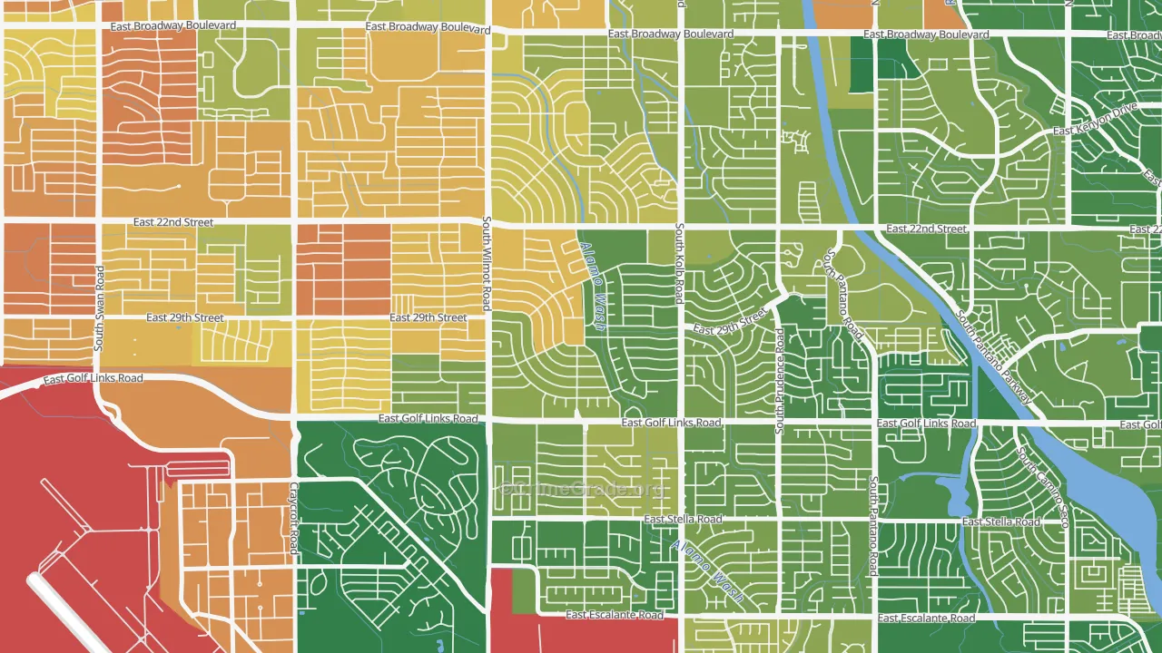 Terra del Sol, Tucson, AZ Map of Murder Rates