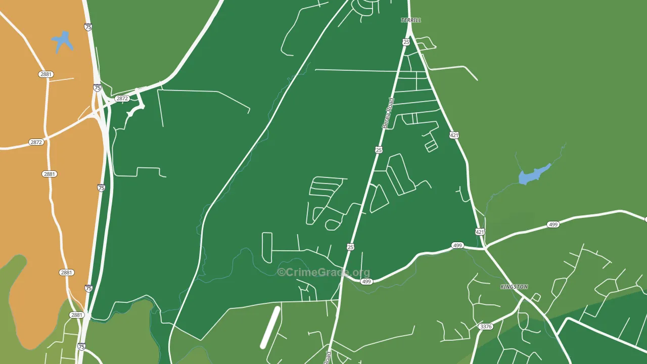 Terrill, KY Map of Murder Rates