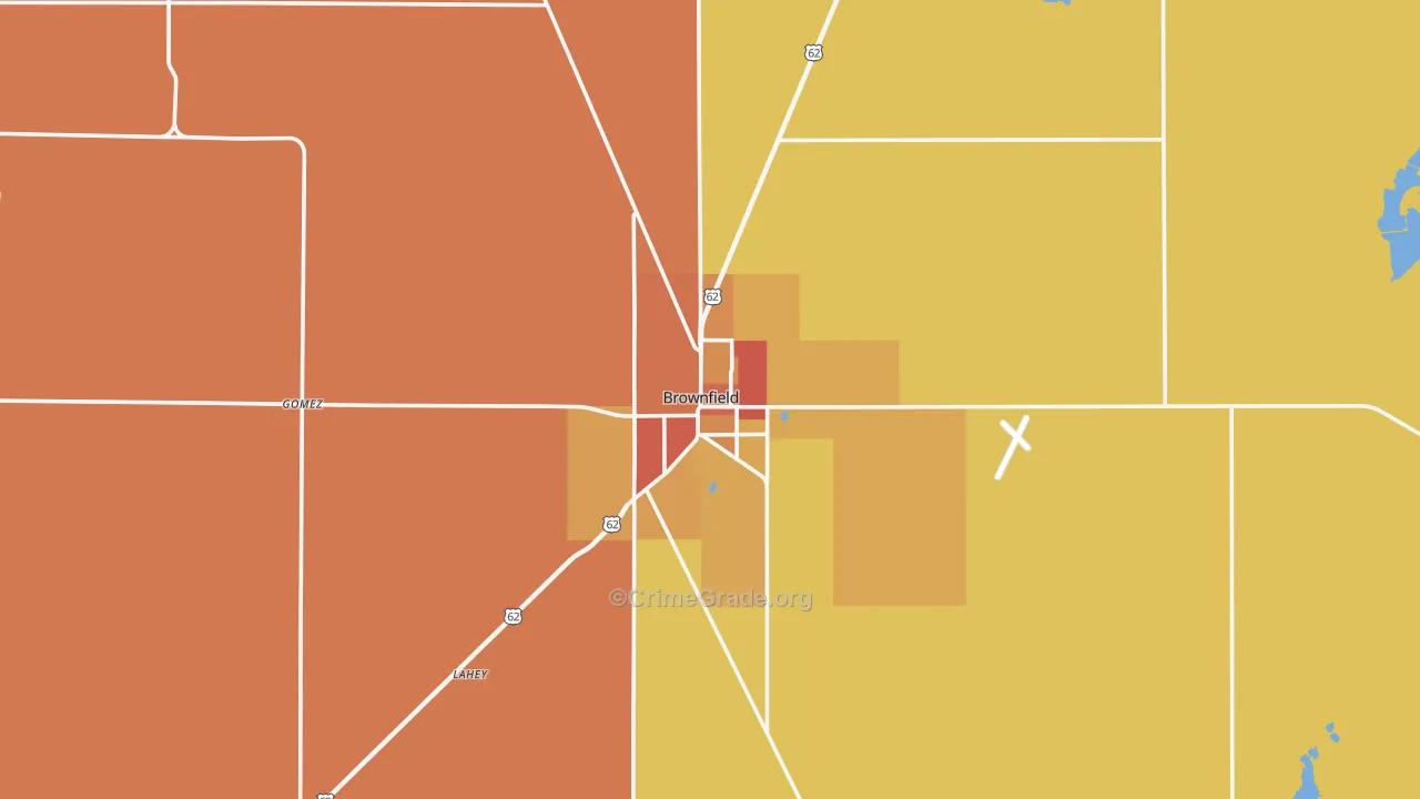 Terry County, TX Map of Murder Rates