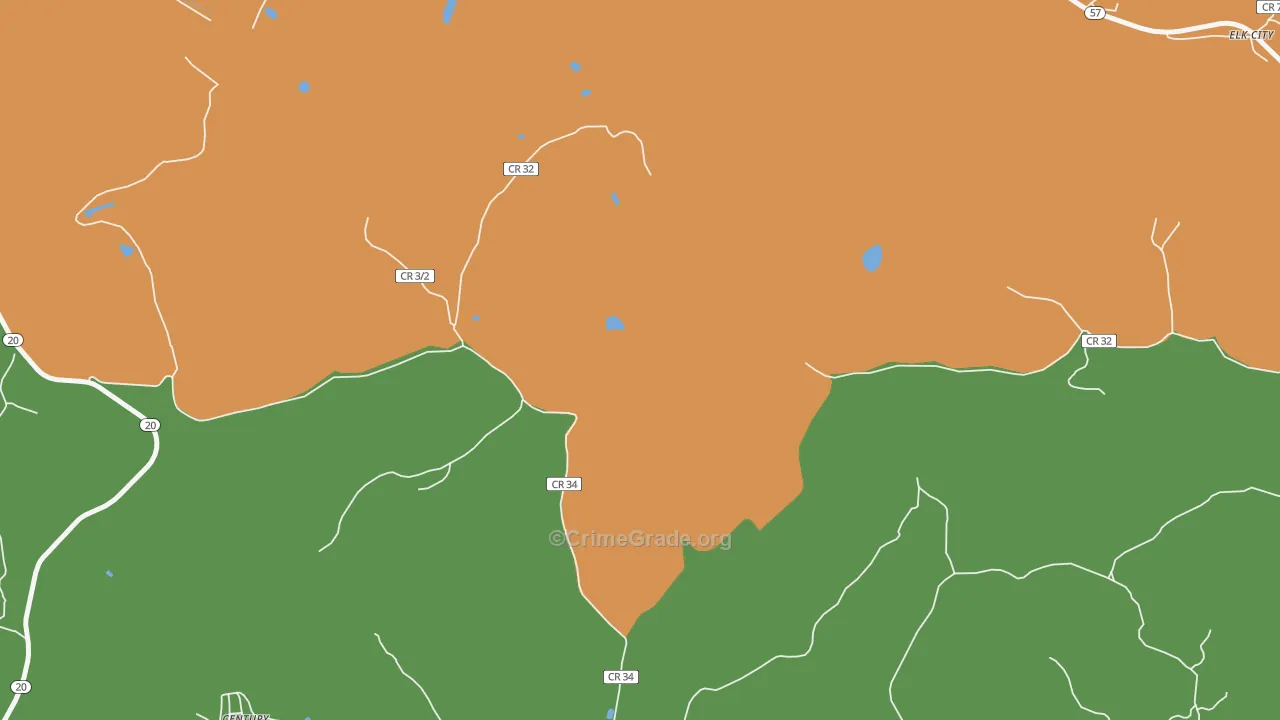 Teter, WV Map of Murder Rates