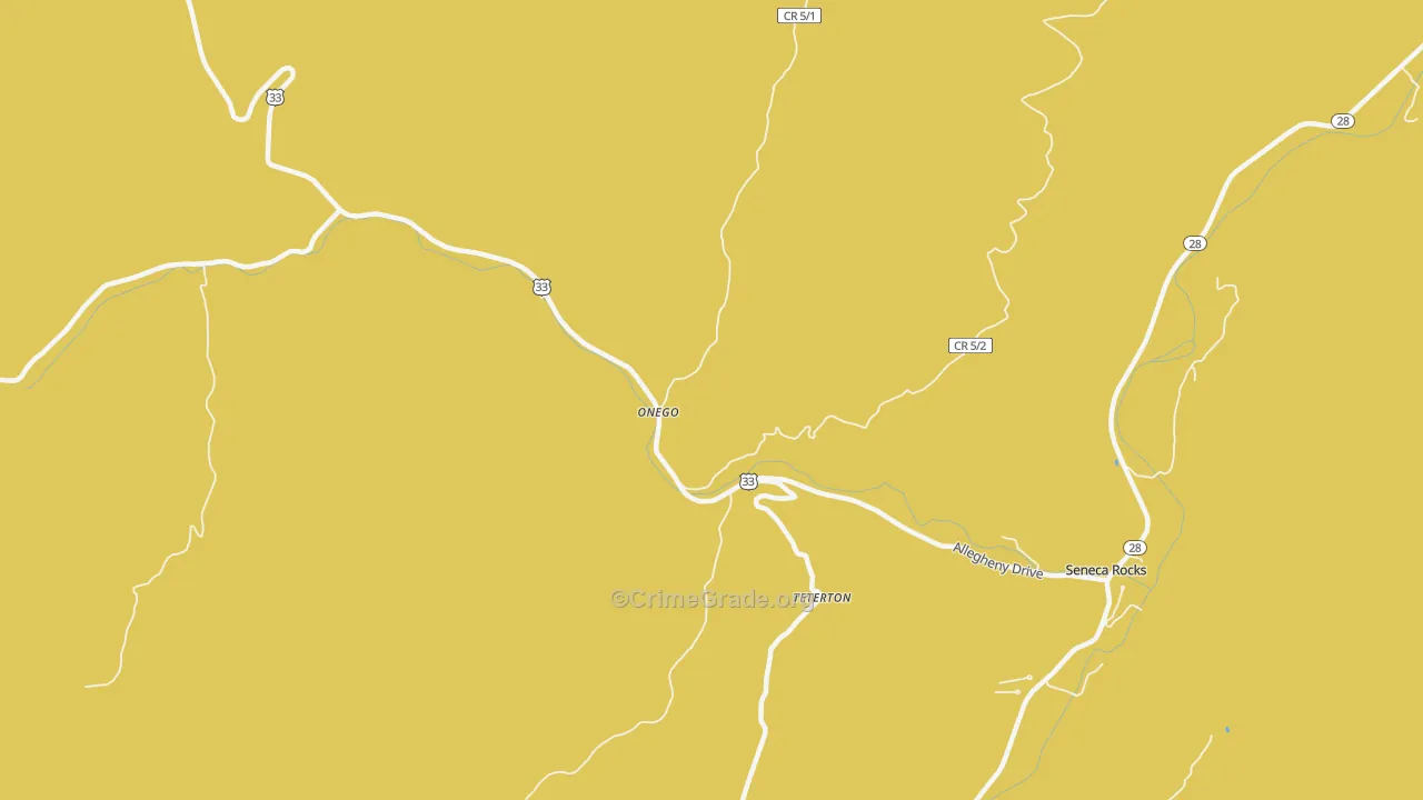 Teterton, WV Map of Murder Rates