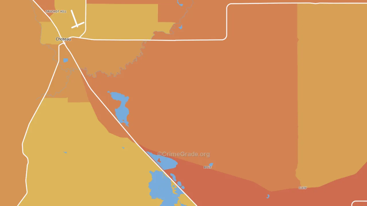 Teton County, MT Map of Murder Rates