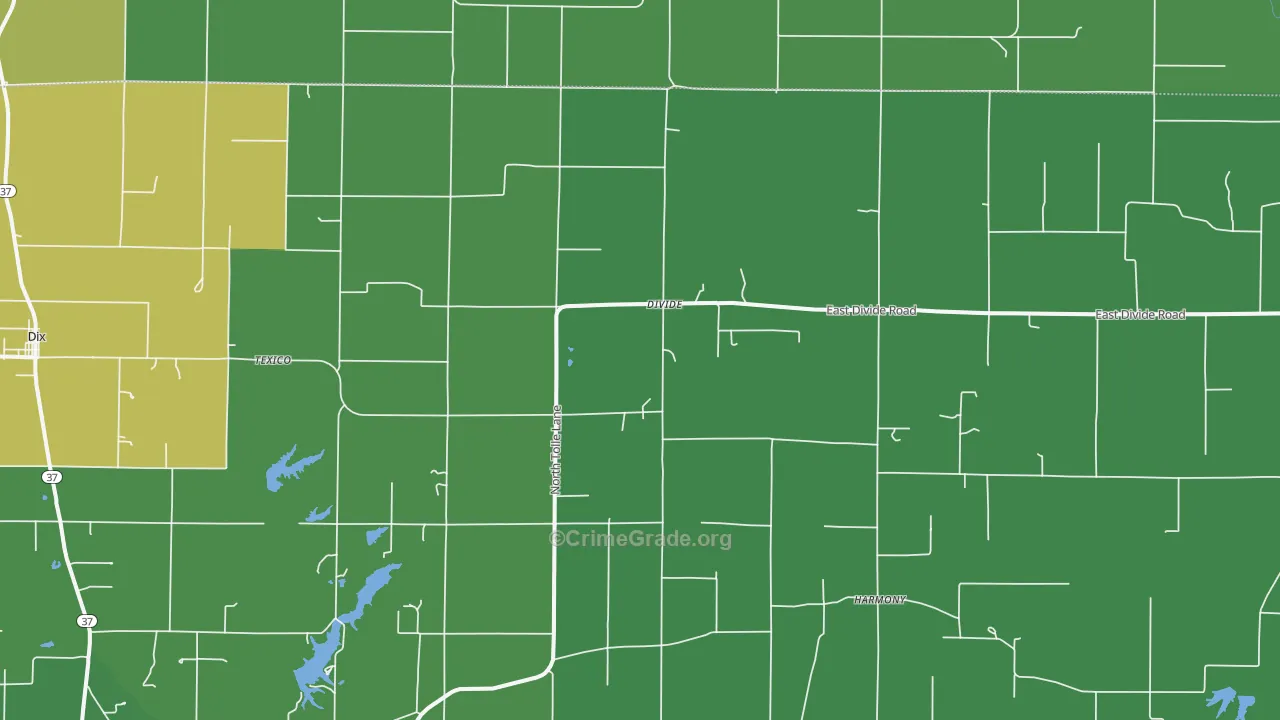 Texico, IL Map of Murder Rates